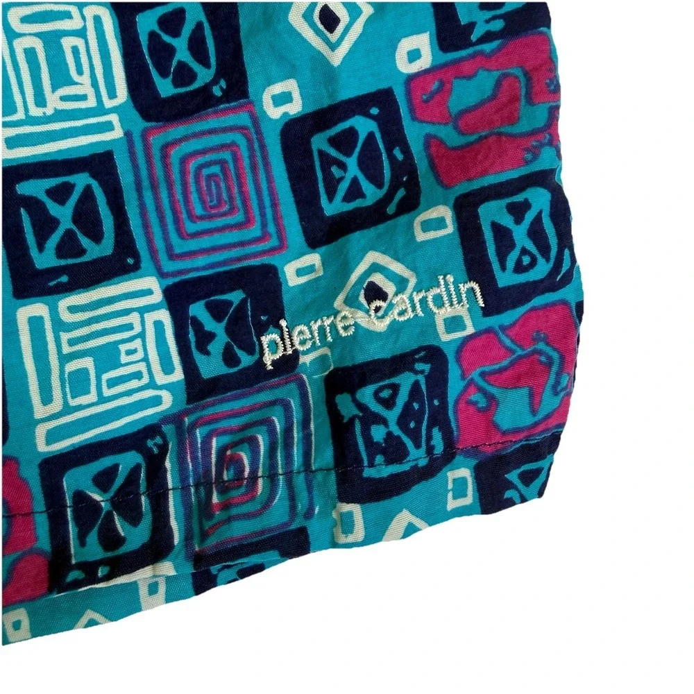 Pierre Cardin‎ Swim Trunks Men Large Multicolor Excellent 90s Tribal Vaporwave